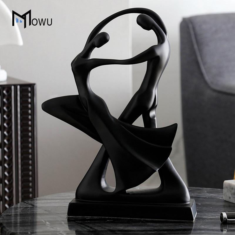 抽象艺术摆件桌面黑白舞者创意人物小众高级感家居简约现代装饰品,家居饰品,装饰摆件,淘宝优惠券,粉丝福利购,淘宝优惠卷