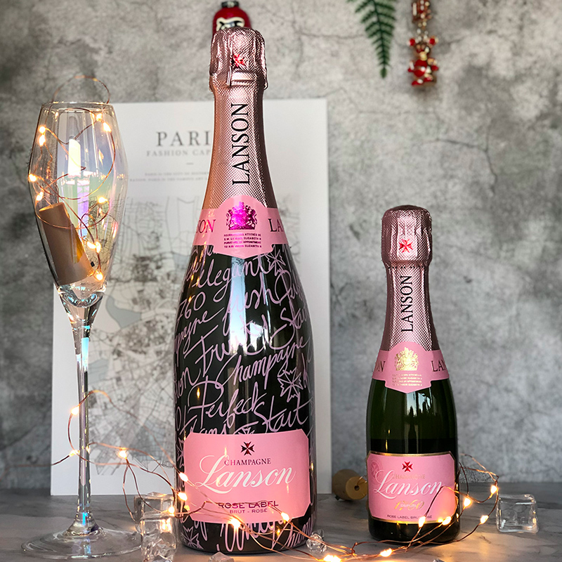 兰颂秘语桃红香槟Champagne Lanson庆典仪式婚礼限量版送音乐礼盒