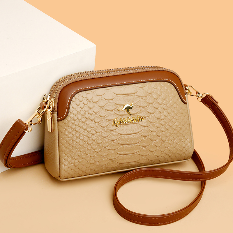 真皮手拿包包女2024夏季新款牛皮女士手包百搭休闲斜挎小包妈妈包