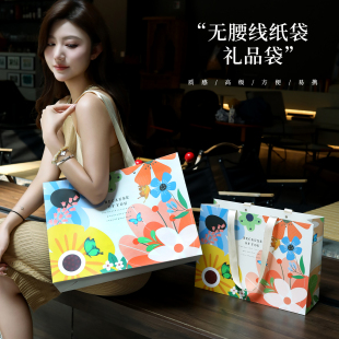 高级感服装店纸袋手提袋女装衣服加厚大号购物袋包装礼品袋子定制