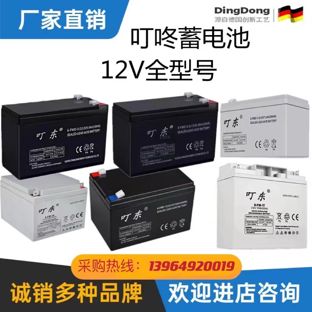 叮东蓄电池6-FM-65 12V120/100/65/38/24/17/12/9/7/5AH 12V系列