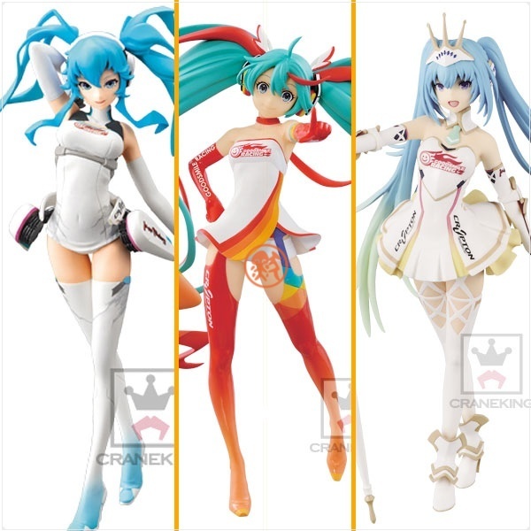 默图日版景品手办眼镜厂一番赏sq初音miku2014miku2015赛车娘2016