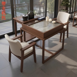 实木茶桌方桌小型茶台2025新款新中式茶几家用桌子禅意阳台小茶桌