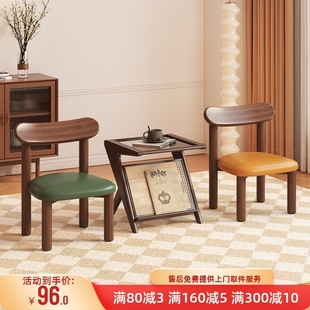 小凳子家用实木靠背椅客厅沙发凳简约小板凳幼儿园小椅子软包方凳