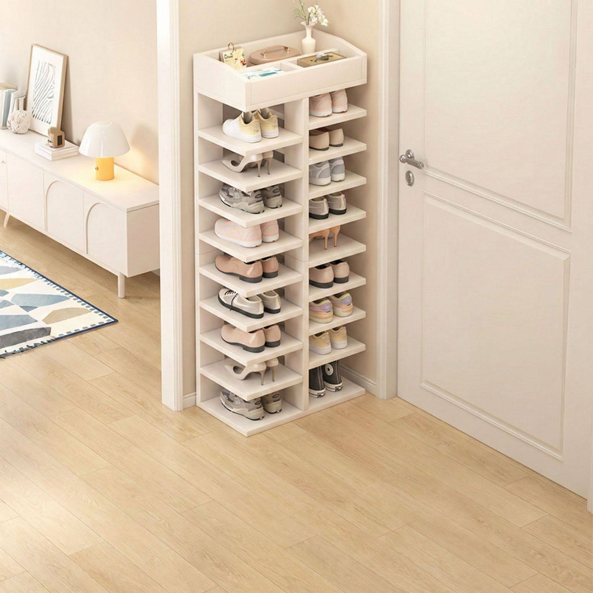 亿家达鞋架家用经济型防尘鞋柜多层省空间门口鞋架子大容量置物架,住宅家具,鞋架,淘宝优惠券,粉丝福利购,淘宝优惠卷