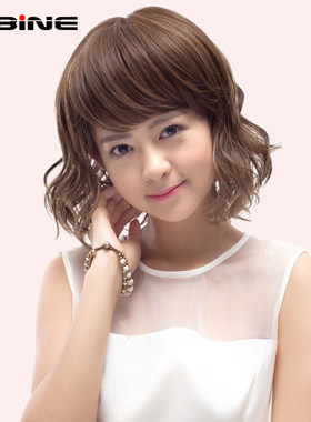 甜美高仿真梨花头中短假发套