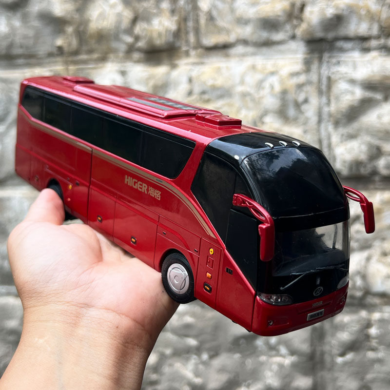 1/42高仿真巴士模型 海格客车KLQ6127BAE51合金摆件 苏州金龙车模