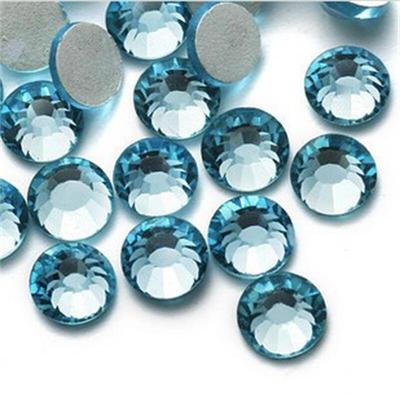 美甲钻DIY国产湖水蓝平底钻