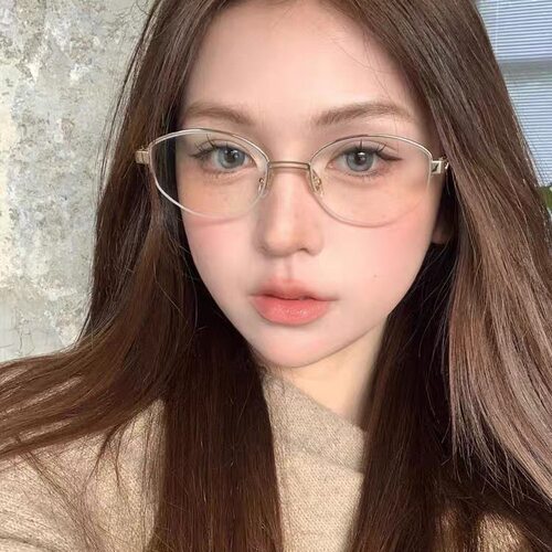法式慵懒风复古小框墨镜女高级感时尚防晒太阳镜百搭镜框素颜眼镜