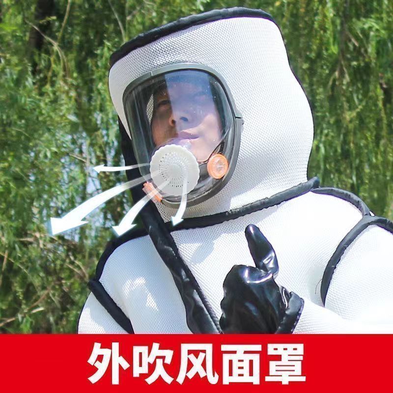 防蜂服耐磨连体加厚专用风扇虎头蜂透气胡蜂防护服马蜂全套蜂衣