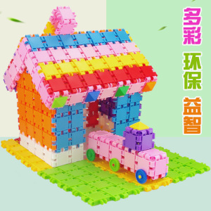 嘟嘟车编织桌面益智玩具塑料拼插