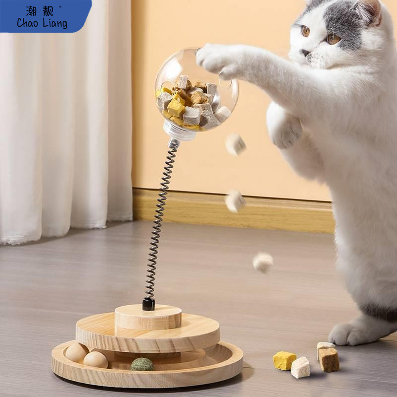 猫咪漏食玩具逗棒球自嗨解