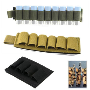 户外4孔6孔9孔12GA霰弹收容带魔术钩面可粘贴EDC工具配件收纳胶贴