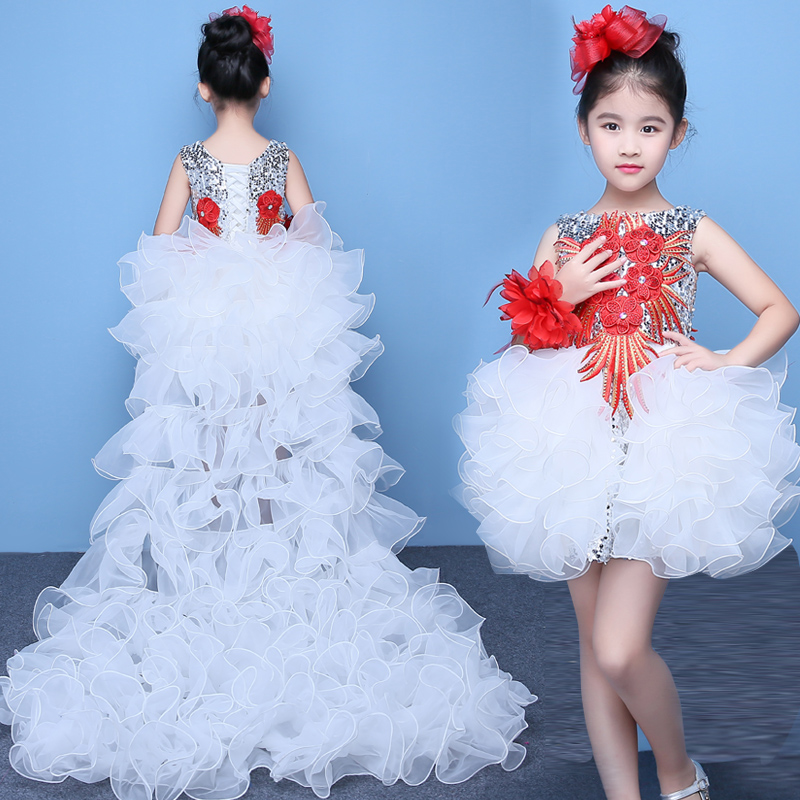 儿童朗诵礼服女孩主持小学生演出