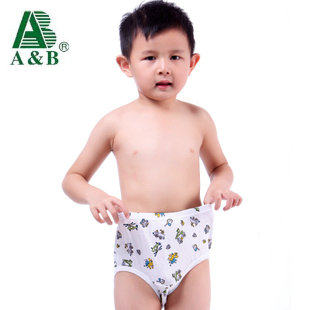 品牌内衣纯棉中大男童三角印花