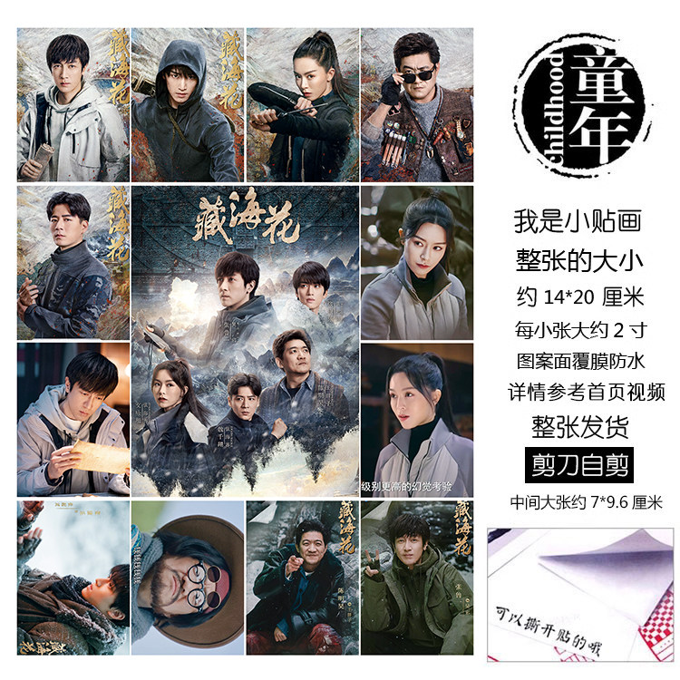 藏海花贴纸贴画不干胶明星粘贴张鲁一无邪王胖子文咏珊张海杏