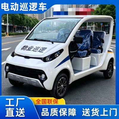 4-5座巡逻电动车四轮校园景区物业厂区安保治安社区电车