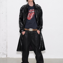 FSG  仿nappa小牛皮复古绗棉风衣