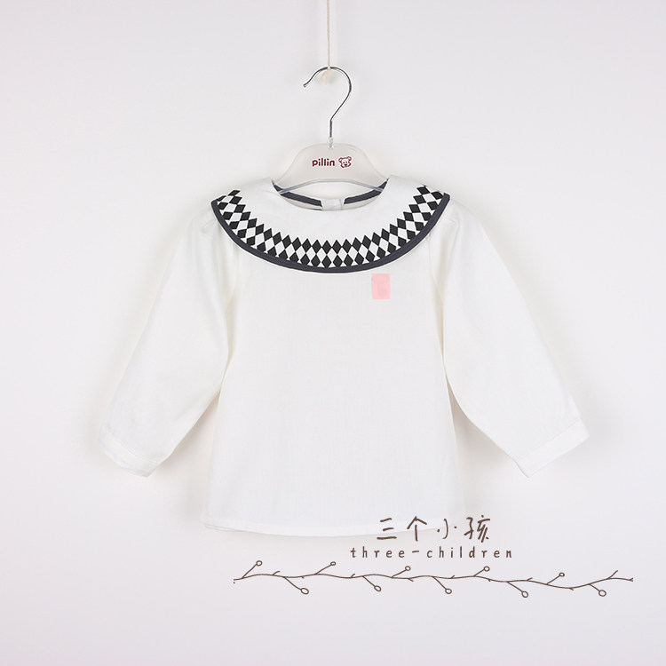 Chemise fille à manche longue en coton - Ref 2084901 Image 1