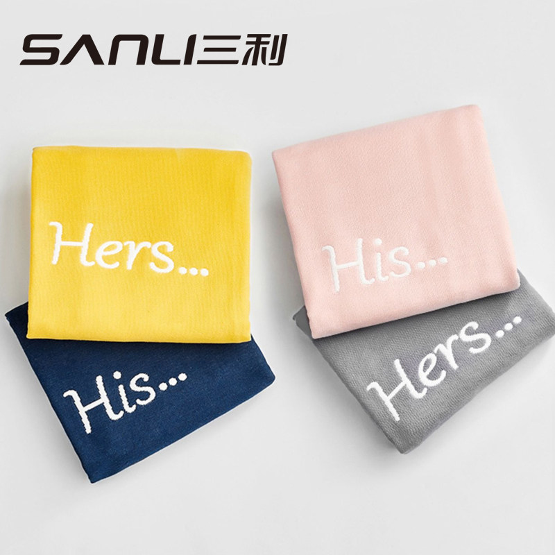 三利2023年新款枕巾纯棉100全棉一对防螨抗菌高档欧式纱布枕头巾