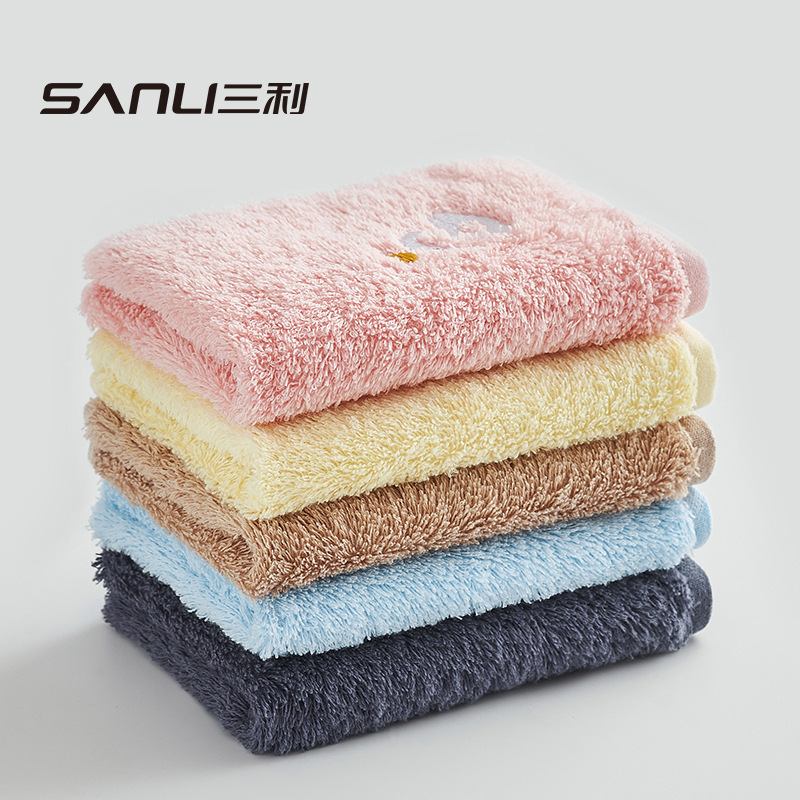 三利专用纯棉长方形小朋友小毛巾