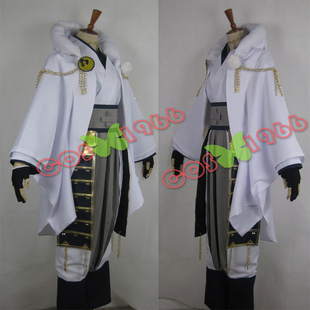 定制  刀剑乱舞出阵服 鹤丸国永 姥爷鹤丸cos服 藏蓝