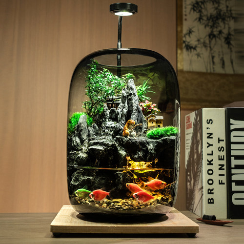 大号流水养鱼缸微景观