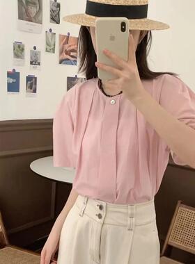 【Niche Young】仲夏邂逅气质百搭夏季小众宽松设计感小衫CX10364