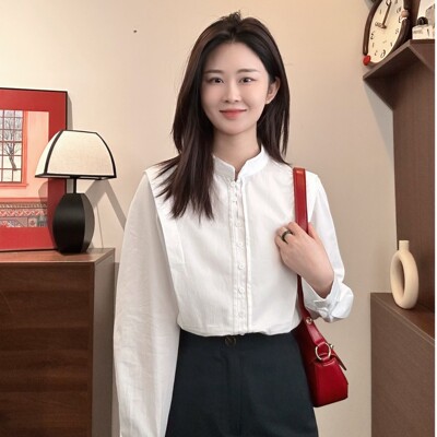 【Niche Young】寻寻气质长袖时尚百搭春季小众设计感衬衫QD10789
