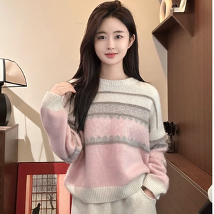 宽松慵懒风韩版 时尚 Young 套头针织毛衣Y5511 Niche