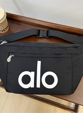 ALO大容量胸包男女通用时尚单肩包运动骑行包腰包帆布背包