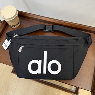 ALO大容量胸包男女通用时尚单肩包运动骑行包腰包帆布背包