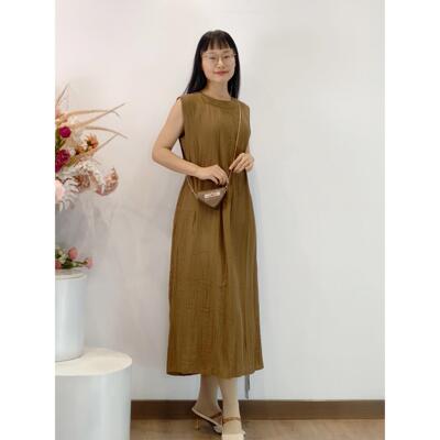 可路莎专柜252690夏季无袖宽松A版无袖连衣裙休闲背心裙