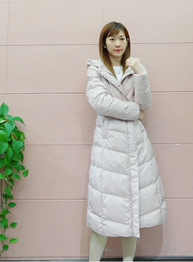 清仓捡漏~专柜撤柜【可系】97617冬季收腰显瘦中长款羽绒服女