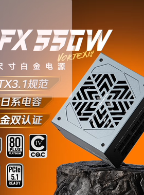 金河田SFX550W白金牌全模组ATX3.1台式主机电脑电源ITX小电源650W