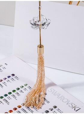 汽车挂件水晶车挂睡莲花吉祥平安车饰挂饰款静心后视镜5301560