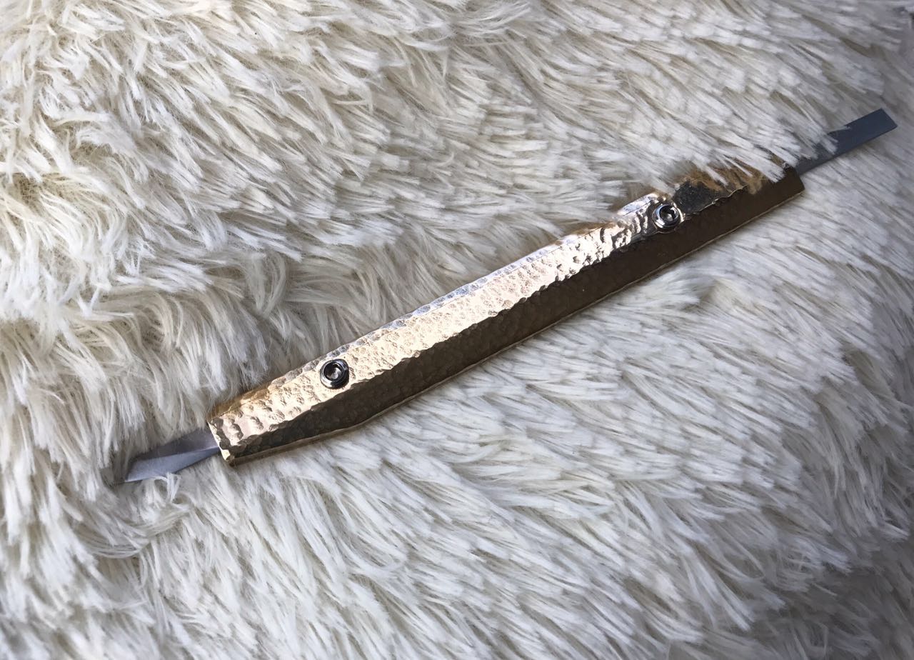默'出品 黄铜小刀 瑞粉 RWL34 手工皮具裁皮刀 铬鞣革 笔刀曲线刀