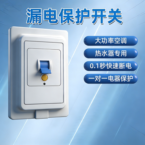 家用单相220v空调总闸漏电保护开关热水器专用跳闸断路器电源切断