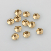 100颗 纯铜铜黄铜珠子飞碟珠隔片串珠手链项链手串隔珠散珠材料