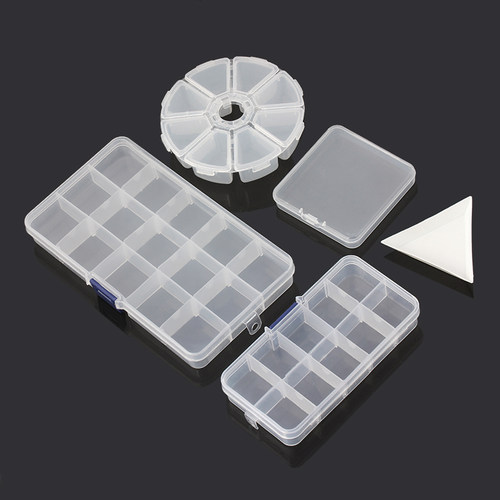 环保透明塑料盒子装珠子小配件收纳盒耳环耳钉饰品盒diy手工材料