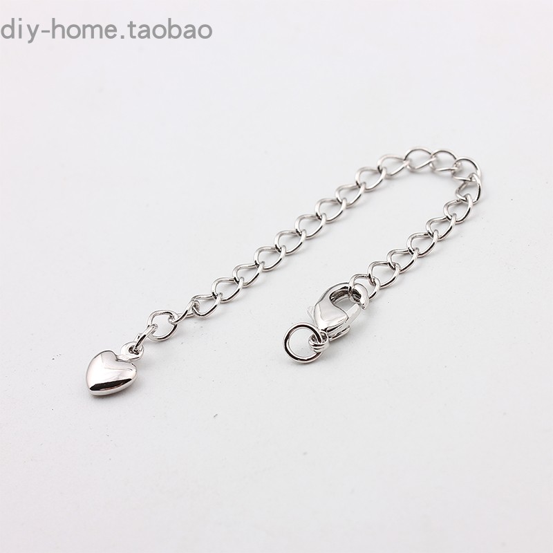 保色链子铜镀白金延长链接扣吊坠的加长链  手链项链长度调节配件