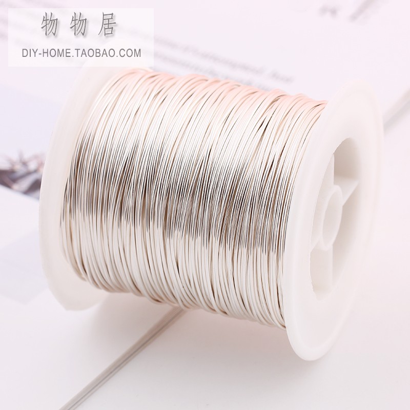 50cm纯银配件银丝半硬银线绕线首饰材料缠绕水晶吊坠925银diy配饰