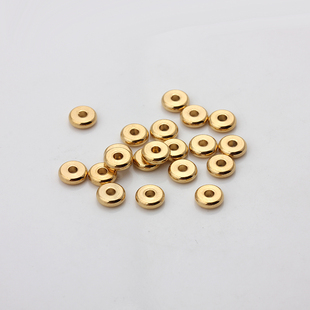 50颗 不锈钢钛钢镀金隔片手链项链隔珠串珠散珠保色珠子diy配件