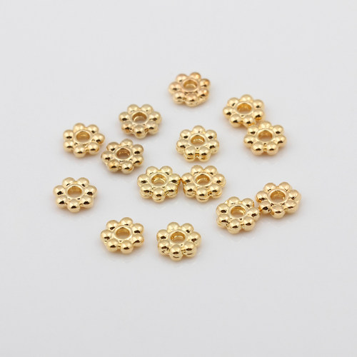 18K包金雪花隔片隔珠50颗保色