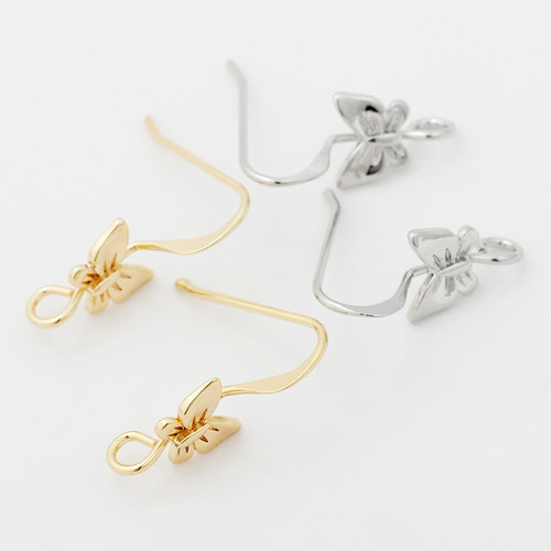 18k包金耳钩时尚创意蝴蝶耳钩