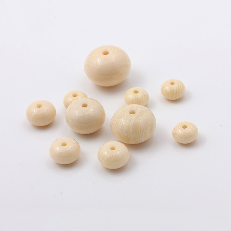 树脂仿象牙白算盘珠加厚隔珠串珠手链手串佛珠配珠散珠diy配件