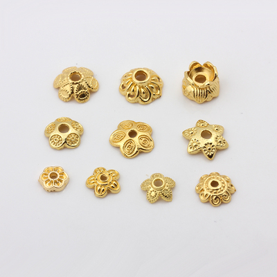 金色合金镀金花托隔珠配珠散珠