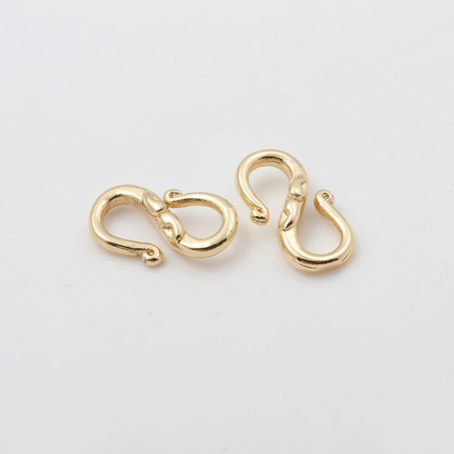 18K包金保色S扣活扣配件