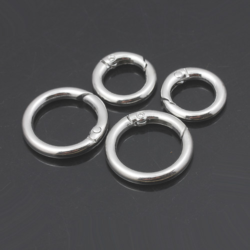 白K色钢色活口圆环弹簧圈按扣