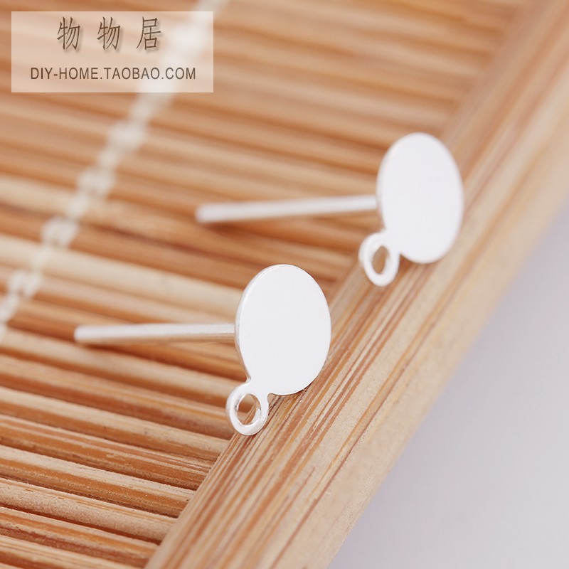 diy纯银防过敏托盘耳针